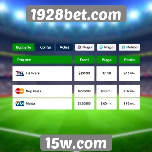 Opções de pagamento oferecidas no site 1928bet